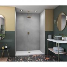 Swan SK366296.203 - SK-366296 36 x 62 x 96 Swanstone® Smooth Glue up Shower Wall Kit in Ash Gray