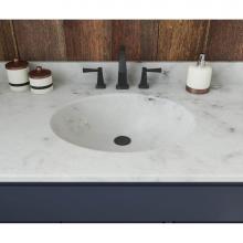 Swan VT02249.221 - VT1B2249 Ellipse 22 x 49 Single Bowl Vanity Top in Carrara