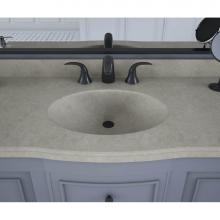 Swan EV02261.218 - EV1B2261 Europa 22 x 61 Single Bowl Vanity Top in Limestone