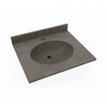 Swan VT01931.209 - VT1B1931 Ellipse 19 x 31 Single Bowl Vanity Top in Charcoal Gray