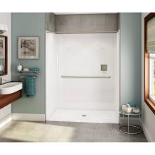 Aker 141380-000-002 - OPS-6036 with MASS Grab Bar 60 in. x 36 in. x 76.625 in. 1-piece Alcove Shower with No Seat, Cente