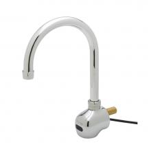 T&S Brass 5EF-1D-WG - Equip Sensor Faucet: Wall Mount, 6'' Gooseneck, AC/DC Control Module, Mixing Tee