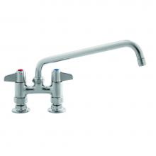 T&S Brass 5F-4DLX12 - Faucet, Deck Mount, 4'' Centers, 12'' Swing Nozzle