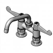 T&S Brass 5F-4DWS06 - Equip 4'' Deck Mount Swivel Base Fct, 6'' Swing Nozzle, Wrist Handles & Su