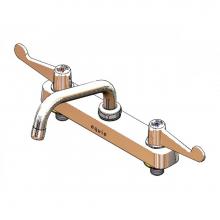 T&S Brass 5F-8CWX06 - Equip 8'' c/c Deck Mount Workboard Fct w/ 6'' Swing Nozzle, 4'' Wris