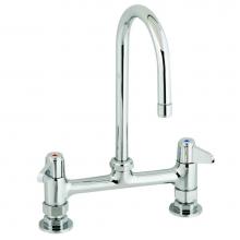 T&S Brass 5F-8DLX05 - Faucet,8'' Centers,Deck Mount,5'' Spout