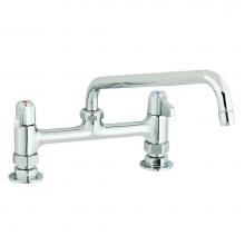 T&S Brass 5F-8DLX12 - Faucet, 8'' Centers, Deck Mount, 12'' Swing Nozzle