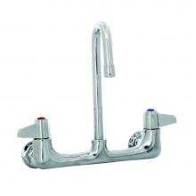 T&S Brass 5F-8WLX03 - Faucet, Wall Mount, 8'' Centers, 3'' Rigid Gooseneck