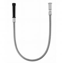 T&S Brass 5HSE24 - 24'' Flex Stainless Steel Hose, Black Handle Equip