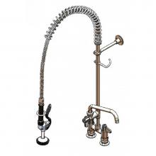 T&S Brass 5PR-4DLS08 - Pre-Rinse, 4'' Deck Mount Base, Add-On Fct w/ 8'' Swing Nozzle, 6''