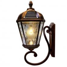 Gama Sonic 98B110 - Royal Bulb Solar Lamp - Wall Mount - Brushed Bronze Finish