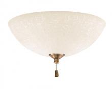 Kathy Ireland Home by Luminance Brands LK83AB - WHITE LINEN LIGHT FIXTURE IN ANTIQUE BRASS