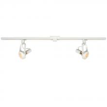 Galaxy Lighting 70221-4-2L WH - 4' Two Light Halogen Track Kit - White