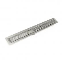 Infinity Drain FFMN 6548 SS - 48'' FF Series Complete Kit with 2 1/2'' Marc Newson Grate in Satin Stainless