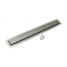 Infinity Drain FCBSG 6524 SS - 24'' FCB Series Complete Kit with 2 1/2'' Solid Grate in Satin Stainless