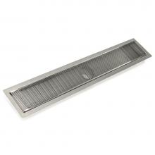 Infinity Drain FFAS 12560 SS - 60'' FF Series Complete Kit with 5'' Wedge Wire Grate in Satin Stainless