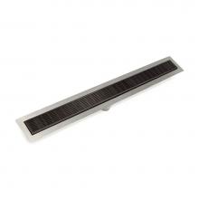 Infinity Drain FFIG 6548 ORB - 48'' FF Series Complete Kit with 2 1/2'' Perforated Slotted Grate in Oil Rubbe