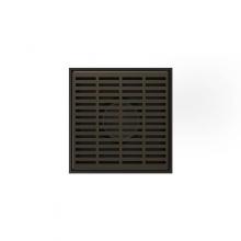 Infinity Drain LND5-2A ORB - 5'' x 5'' LND 5 Slotted Pattern Complete Kit in Oil Rubbed Bronze with ABS Dra