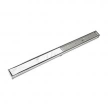 Infinity Drain STIF 6580 SS - 80'' S-PVC Series Complete Kit with Tile Insert Frame in Satin Stainless