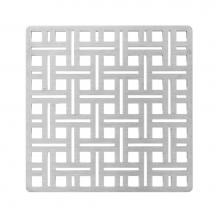 Infinity Drain VS 5 SS - 5'' x 5'' Weave Pattern Decorative Plate for V 5, VD 5, VDB 5 in Satin Stainle