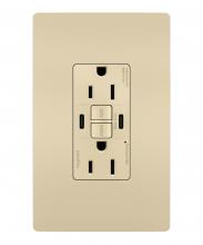 Legrand Radiant 1597TRUSBCCI - radiant® Tamper-Resistant 15A Duplex Self-Test GFCI Receptacles with SafeLock® Protection, Type C/C 