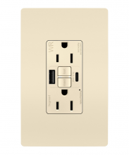 Legrand Radiant 1597TRWRUSBACLA - radiant® Tamper-Resistant Weather-Resistant 15A Duplex Self-Test GFCI Receptacles with SafeLock® Pro