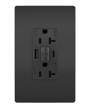 Legrand Radiant 2097TRWRUSBACBK - radiant® Tamper-Resistant Weather-Resistant 20A Duplex Self-Test GFCI Receptacles with SafeLock® Pro