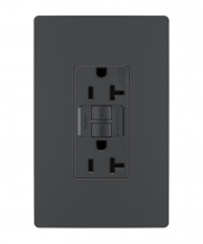 Legrand Radiant 2097TRGCC4 - radiant® Tamper-Resistant 20A Duplex Self-Test GFCI Receptacle with SafeLock® Protection, Graphite C