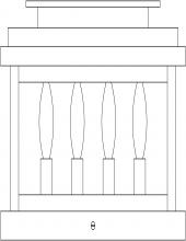 Arroyo Craftsman BOC-14FL-BK - 14" Bournemouth Column Mount