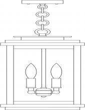 Arroyo Craftsman BOH-8FL-BZ - 8" Bournemouth Pendant