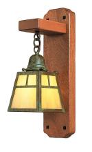 Arroyo Craftsman AWS-1TCR-BZ - a-line mahogany wood sconce with t-bar overlay