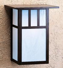 Arroyo Craftsman HS-12DTAM-P - 12" huntington sconce with roof and double t-bar overlay