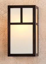 Arroyo Craftsman MS-12ETN-BK - 12" mission sconce without overlay (empty)