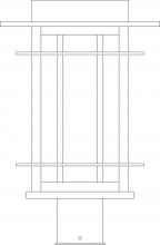 Arroyo Craftsman OPP-11OF-MB - 11" oak park post mount