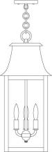 Arroyo Craftsman ORH-10CLR-MB - 10" orpington pendant