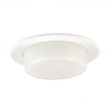 Jesco TM605WH - 6-inch - Dropped Shower Trim with Opal Glass Trim