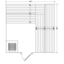 Amerec Sauna And Steam CC1010 - Complete Sauna Room - Western Red Cedar - Custom Cut