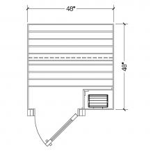 Amerec Sauna And Steam CC44 - Complete Sauna Room - Western Red Cedar - Custom Cut