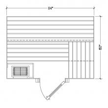 Amerec Sauna And Steam CC57 - Complete Sauna Room - Western Red Cedar - Custom Cut