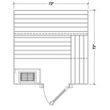 Amerec Sauna And Steam CC66 - Complete Sauna Room - Western Red Cedar - Custom Cut