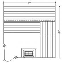 Amerec Sauna And Steam PB77 - Complete Sauna Room - Western Red Cedar - Panel Built