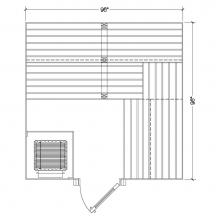 Amerec Sauna And Steam CC88 - Complete Sauna Room - Western Red Cedar - Custom Cut