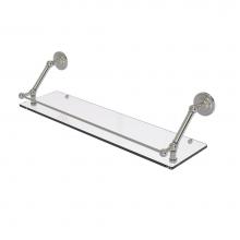 Allied Brass PQN-1-30-GAL-SN - Prestige Que New 30 Inch Floating Glass Shelf with Gallery Rail