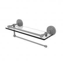 Allied Brass PQN-1PT/16-GAL-GYM - Prestige Que New Collection Paper Towel Holder with 16 Inch Gallery Glass Shelf