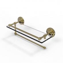 Allied Brass PQN-1PT/16-GAL-UNL - Prestige Que New Collection Paper Towel Holder with 16 Inch Gallery Glass Shelf