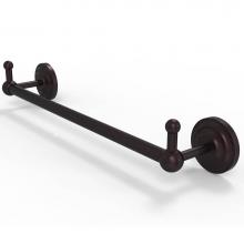 Allied Brass PQN-41-24-PEG-ABZ - Prestige Que New Collection 24 Inch Towel Bar with Integrated Hooks