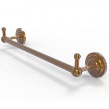 Allied Brass PQN-41-24-PEG-BBR - Prestige Que New Collection 24 Inch Towel Bar with Integrated Hooks