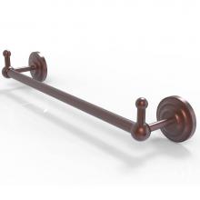 Allied Brass PQN-41-24-PEG-CA - Prestige Que New Collection 24 Inch Towel Bar with Integrated Hooks