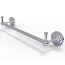 Allied Brass PQN-41-24-PEG-PC - Prestige Que New Collection 24 Inch Towel Bar with Integrated Hooks