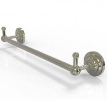 Allied Brass PQN-41-24-PEG-PNI - Prestige Que New Collection 24 Inch Towel Bar with Integrated Hooks